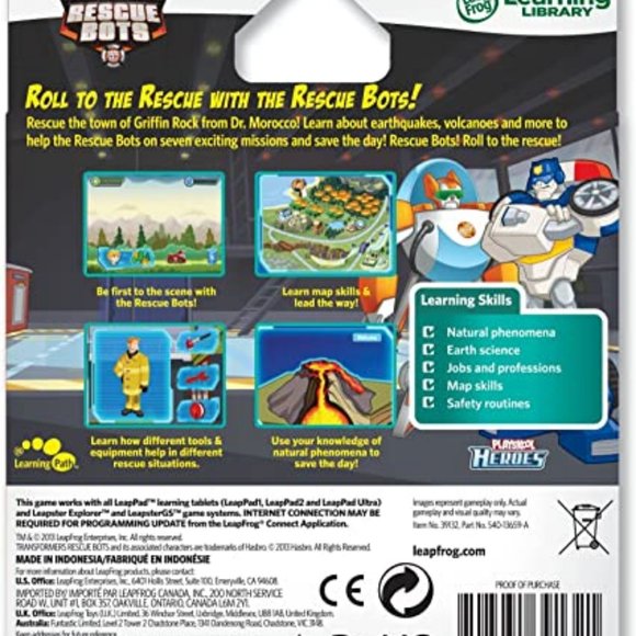 LeapFrog Transformers Rescue Bots Race to the Rescue Factory Sealed New - Picture 9 of 13
